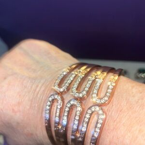 NWT rose gold Austrian crystals